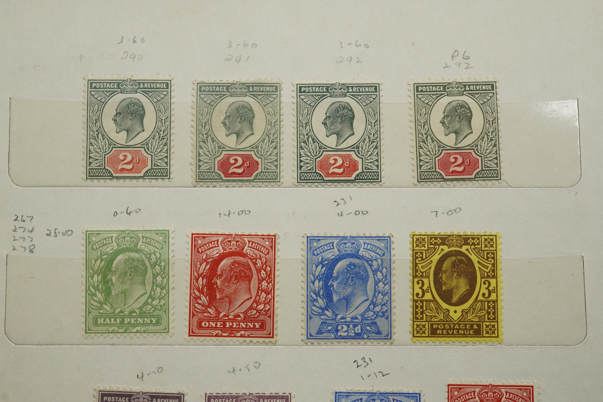 93 stamps including Penny Blues and Penny Reds